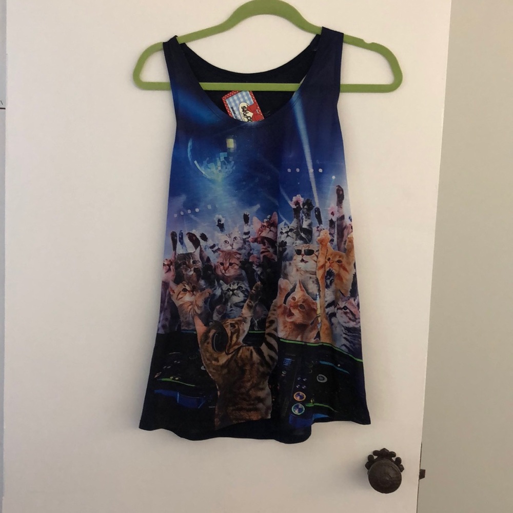 Cat rave tank top